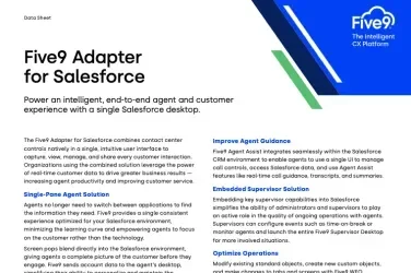 Narisetu Solutions Adapter for Salesforce Data Sheet