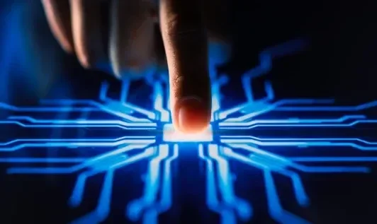 Person Touching Screen