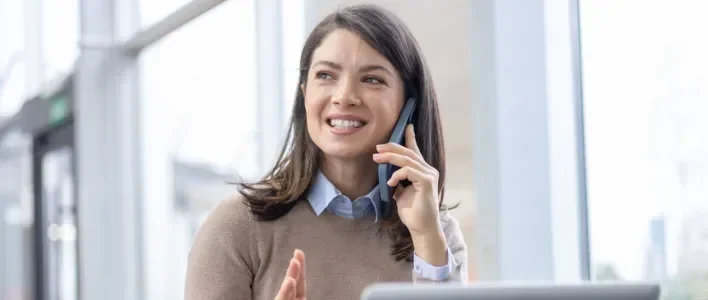 woman talking on phone